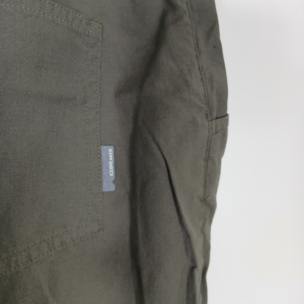 Icebreaker Olive Green Men’s Flat Front Shorts - Picture 10 of 10